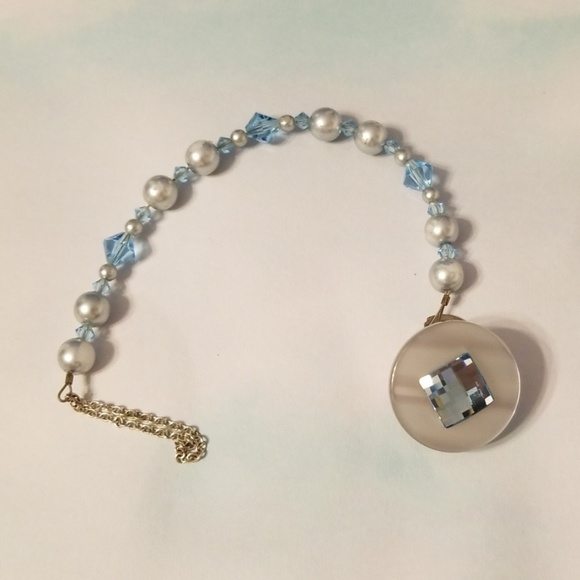 Crystal Dream pacifier clip with pearls cystals - Picture 1 of 4
